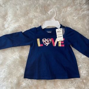 First Impressions size 24 months Navy long sleeve top. NWT